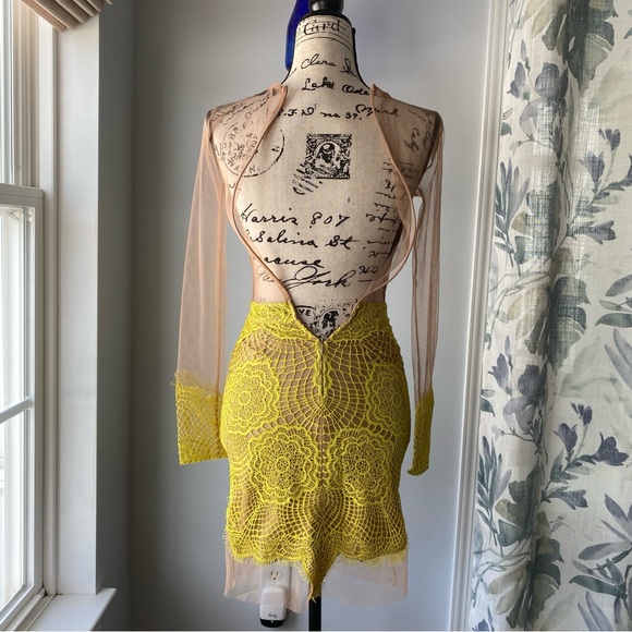 For Love and Lemons Antigua mini dress - Lemon - xs - Picture 6 of 15